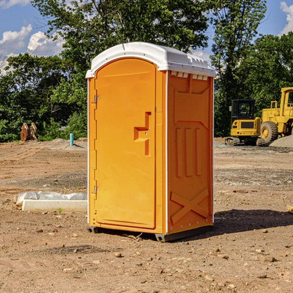 can i customize the exterior of the porta potties with my event logo or branding in Amboy WA